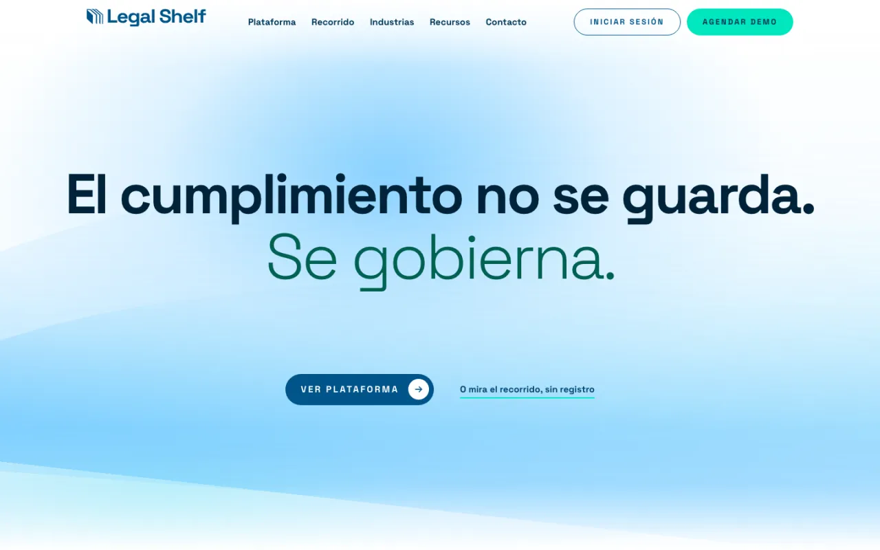 The rebuilt legalshelf.mx home page